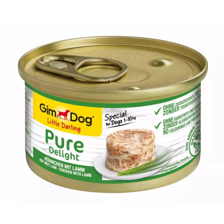 GIMDOG Little Darling Pure Delight Chicken with lamb - wet dog food - 85g