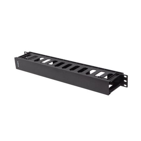 Lanberg 19" Cable managmement 1U, Type A, Plastic | AK-1703-B | Black