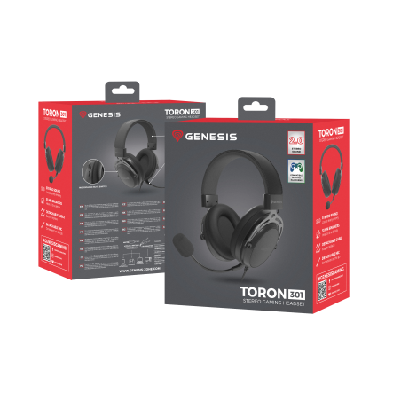 Genesis | Gaming Headset | Toron 301 | Wired | Over-Ear | Microphone | Black