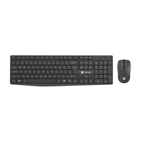 Natec | Keyboard and Mouse | Squid 2in1 Bundle | Keyboard and Mouse Set | Wireless | Wireless connection | US | Black