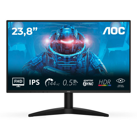 AOC | 24B36X | 24 " | IPS | FHD | 16:9 | 144 Hz | 0.5 ms | 1920 x 1080 pixels | 300 cd/m² | HDMI ports quantity 1 | Black