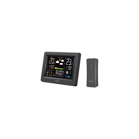 Sencor SWS 4500 Stacja pogodowa czarna / kolorowy wyświetlacz LCD / czujnik bezprzewodowy
