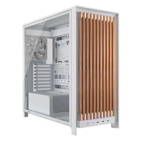 Corsair FRAME 5000D WOOD RS Midi Tower Walnut, White