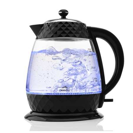 ETA | Crystal Kettle | ETA315490000 | Electric | 2200 W | 1.7 L | Glass | 360° rotational base | Glass/Black