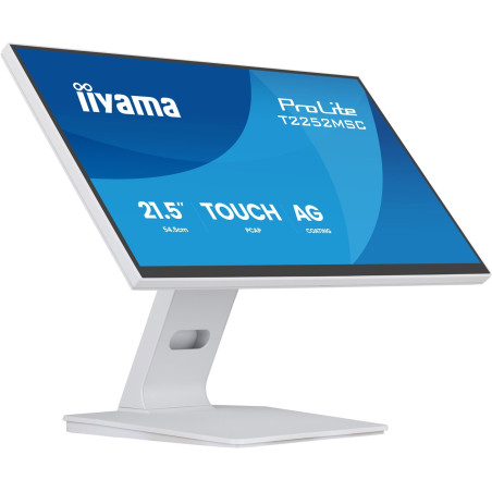 iiyama ProLite T2252MSC-W2AG computer monitor 54.6 cm (21.5") 1920 x 1080 pixels Full HD LCD Touchscreen White