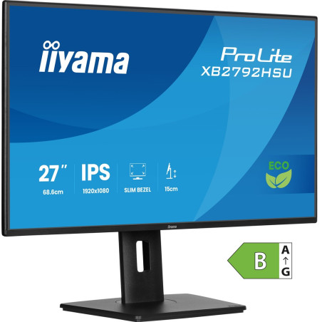 iiyama ProLite XB2792HSU-B1 A computer monitor 68.6 cm (27") 1920 x 1080 pixels Full HD LED Black