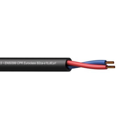 PROCAB CLS215-B2CA/3 – Loudspeaker cable - 2 x 1.5 mm2 - 16 AWG -  EN50399 CPR Euroclass B2ca-s1b,d0,a1 300 m wooden reel