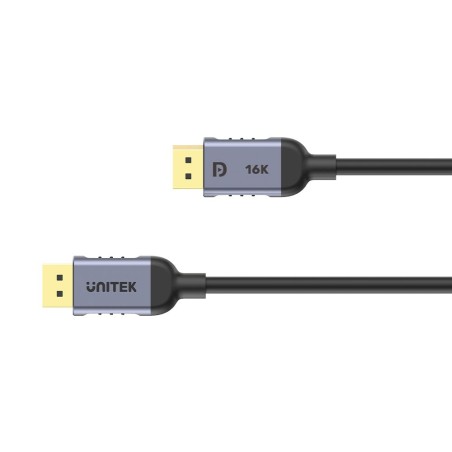 UNITEK C1628GY01-1.5M DisplayPort cable Black, Grey