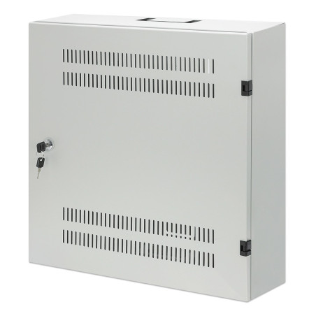 Low Profile Wall Mounted Cabinet 4U + 2U Rack 19, Grey