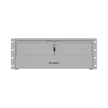 Lanberg 19" Rack Cabinet Drawer 4U 360 mm Grey (4U/483 × 360 mm, Load Capacity up to 90 kg, 4-Point Mounting)