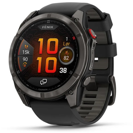 Garmin fēnix 8 Pro 3.56 cm (1.4") AMOLED 51 mm Digital 454 x 454 pixels Touchscreen Black, Grey, Titanium Wi-Fi GPS (satellite)