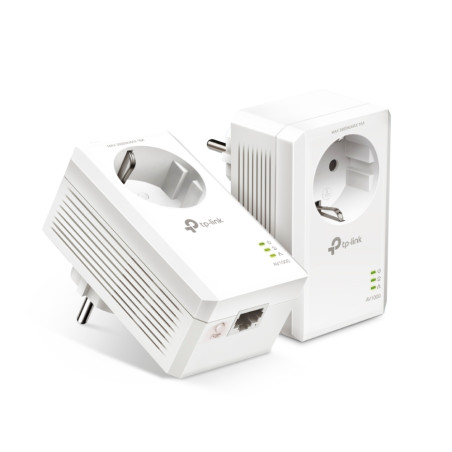 TP-LINK | AV1000 Gigabit Passthrough Powerline Adapter | TL-PA7017P | 1000 Mbit/s | Ethernet LAN (RJ-45) ports 1 | No Wi-Fi | Extra socket