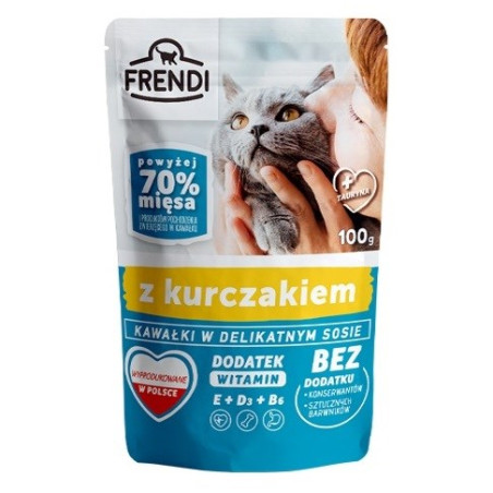 FRENDI Pieces in sauce with chicken - wet cat food - 100 g