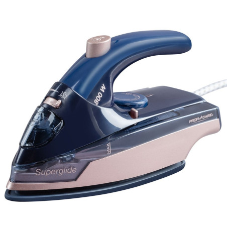 ProfiCare PC-DB 3125 Steam iron Ceramic soleplate 800 W Blue, Rose