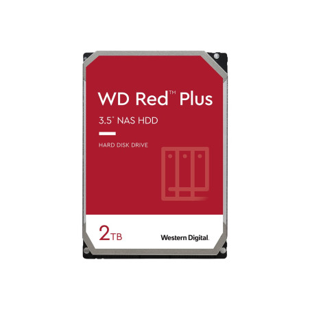 HDD|WESTERN DIGITAL|Red Plus|2TB|SATA|64 MB|5400 rpm|3,5"|WD20EFPX