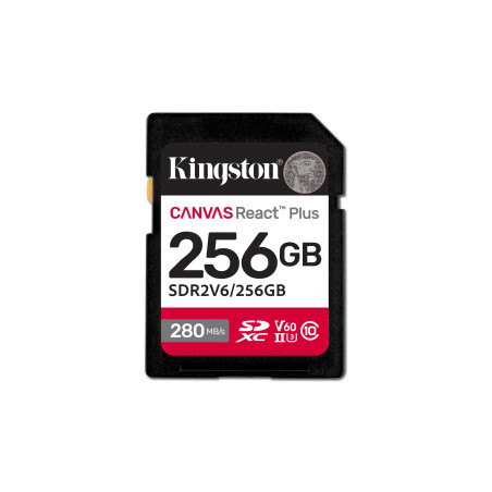 Kingston | Canvas React Plus | 256 GB | SD | Flash memory class 10