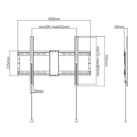 TV SET ACC WALL MOUNT 37-80"/WM-80F-01 GEMBIRD