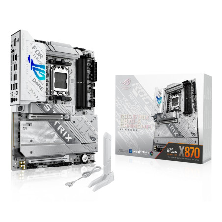 Asus ROG STRIX X870-A GAMING WIFI | Processor family AMD | Processor socket AM5 | DDR5 | Supported hard disk drive interfaces SATA, M.2 | Number of SATA connectors 2