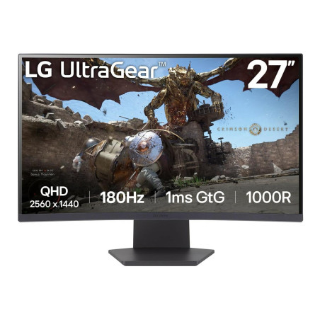 LCD Monitor|LG|27GS60QC-B|27"|Gaming/Curved|Panel VA|2560x1440|16:9|180 Hz|Matte|1 ms|Tilt|Colour Black|27GS60QC-B