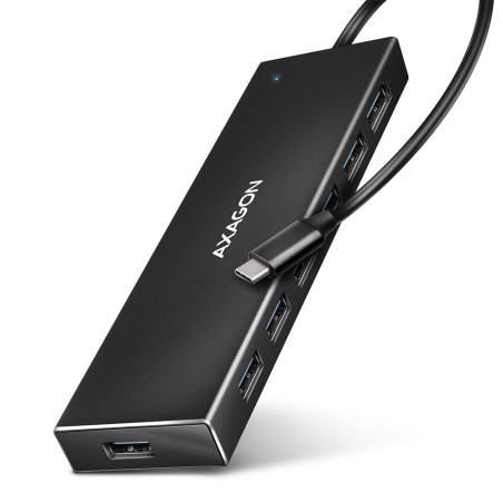 I/O HUB USB-C 7PORT FLAT/0.3M HUE-F7C AXAGON