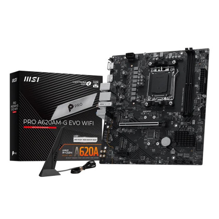MSI Pro A620AM-G EVO WIFI AMD A620A Socket AM5 micro ATX