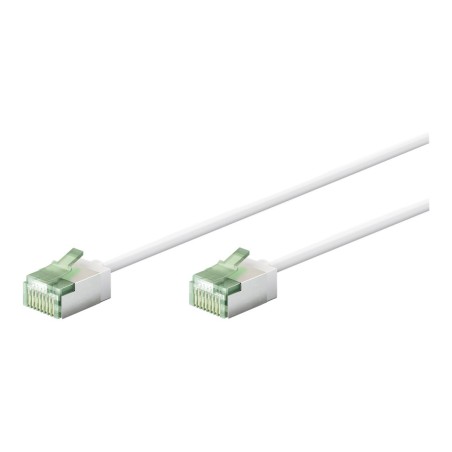 Goobay 74357 Ultra-Flexible CAT 8.1 Patch Cable, Slim, U/FTP, 0.15 m, White | Goobay