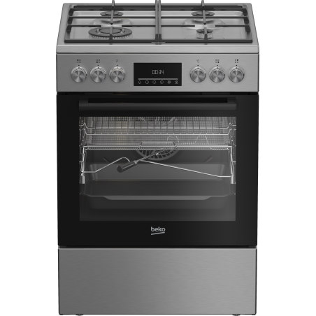 BEKO Cooker | FBMA61330GXDT | Hob type Gas | Oven type Electric | Stainless Steel | Width 60 cm | Grilling | LED | Depth 60 cm | 72 L
