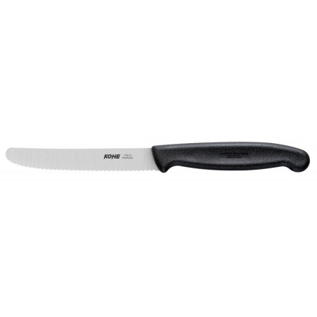 KOHE serrated knife, 104 mm, black