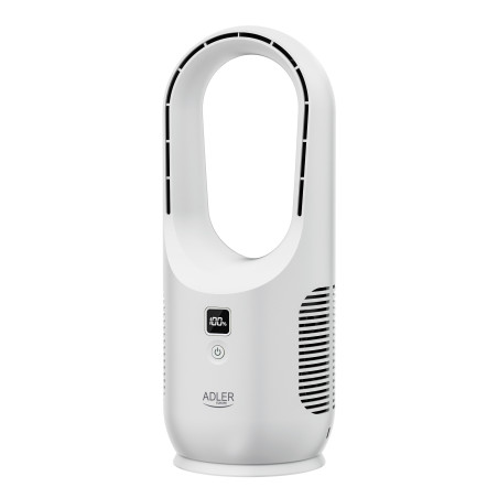 Adler Bladeless Rechargeable Fan | AD 7343 | Desk Fan | Diameter 14 cm | Number of speeds 3 | White