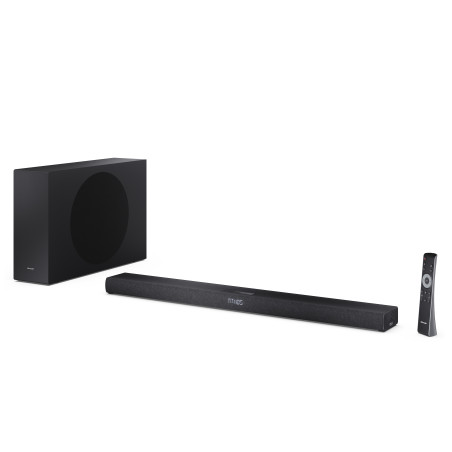 Sharp 2.1ch Ultra-slim Dolby Atmos/DTS Virtual: X Soundbar with Wireless Subwoofer | HT-SBW320 | 360 W | Bluetooth | Wireless connection | Black