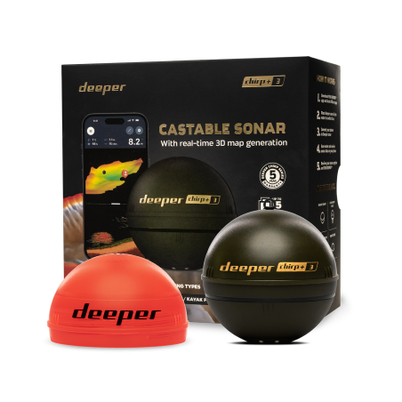 Deeper Smart Sonar Chirp+3 | Sonar | Wi-Fi | Brown Green