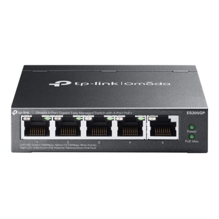 Switch|TP-LINK|OMADA|TP-LINK OMADA ES205GP|PoE ports 4|ES205GP