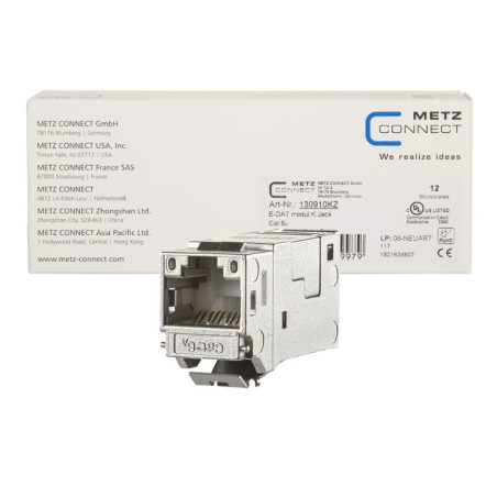 METZ CONNECT 130910KZ wire connector RJ45 Silver