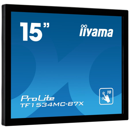 iiyama TF1534MC-B7X computer monitor 38.1 cm (15") 1024 x 768 pixels XGA LED Touchscreen Multi-user Black
