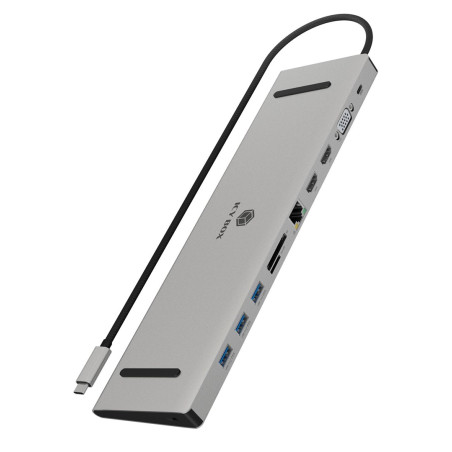 IcyBox docking station USB-C -> HDMI/VGA/USB-A/USB-C/3.5mm