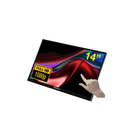 Verbatim PMT-14 computer monitor 35.6 cm (14") 1920 x 1080 pixels Full HD Touchscreen Black