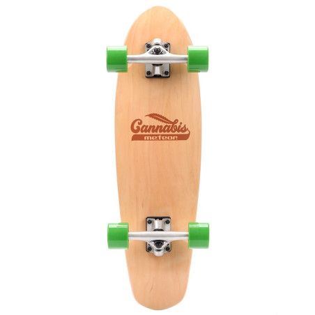 Meteor Cannabis 22595 Skateboard – green, brown and orange
