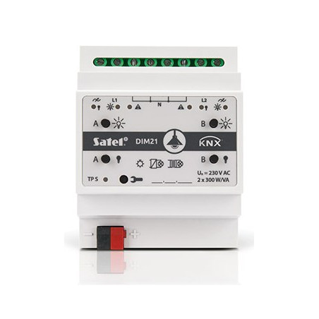 Satel KNX-DIM21 smart home actuator DIN rail-mounted Dimming actuator