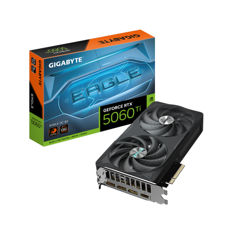 Graphics Card|GIGABYTE|NVIDIA GeForce RTX 5060 Ti|8 GB|GDDR7|128 bit|PCIE 5.0 16x|Dual Slot Fansink|GV-N506TEAGLEOC-8GD