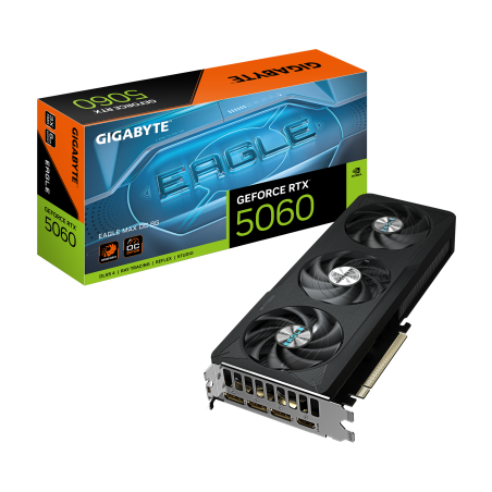 Graphics Card|GIGABYTE|NVIDIA|GeForce RTX 5060|2550 MHz|8 GB|GDDR7|128 bit|PCI Express 5.0|Active|GV-N5060EAGLEMAXOC-8GD