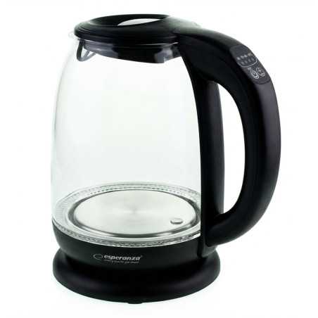 Esperanza EKK027 electric kettle 1.7 L 2200 W Black, Transparent