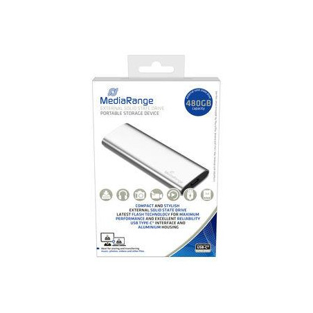 External SSD|MEDIARANGE|Read speed 450 MB/s|Write speed 420 MB/s|Form factor M.2|NVMe Yes| 480 GB|MR1102