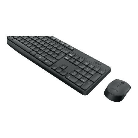 Logitech | MK235 | Keyboard and Mouse Set | Wireless | Mouse included | Batteries included | US | Black