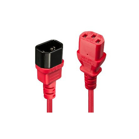 CABLE POWER IEC EXTENSION 1M/RED 30477 LINDY