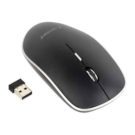 MOUSE USB OPTICAL WRL BLACK/SILENT MUSW-4BS-01 GEMBIRD
