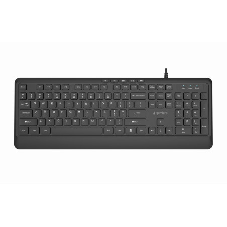 Gembird KB-MCH-05 Slim wired multimedia keyboard, black, US layout