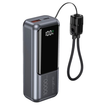 Gembird PB10-PD20-LCD-02 Compact fast charging power bank with LCD display, 20W, 10000 mAh, spacegrey