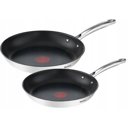 TEFAL | Pan set | Duetto+ G732S255 | Frying | Diameter 24/28 cm | Halogen, induction, ceramic glass, gas, electric | Suitable for induction hob | Black | Fixed handle