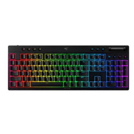 Razer | BlackWidow V4 Low-profile HyperSpeed | Gaming Keyboard | Wireless | US | Yellow Linear