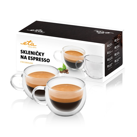ETA | Espresso cups | ETA518091000 | For espresso coffee | 2 pc(s) | Dishwasher proof | Glass